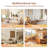 Unique Square Acrylic Coffee Table with Storage & 16-color RGB for Living Room-360424000