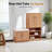 Shoe Storage Cabinet with Bench &amp; Cushion, 7+3 Adjustable Compartments, Walnut Brown | Particle Board+MDF | Entryway-1262856485