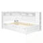Lit simple en bois avec tablettes de rangement, USB et lit gigogne-233780713