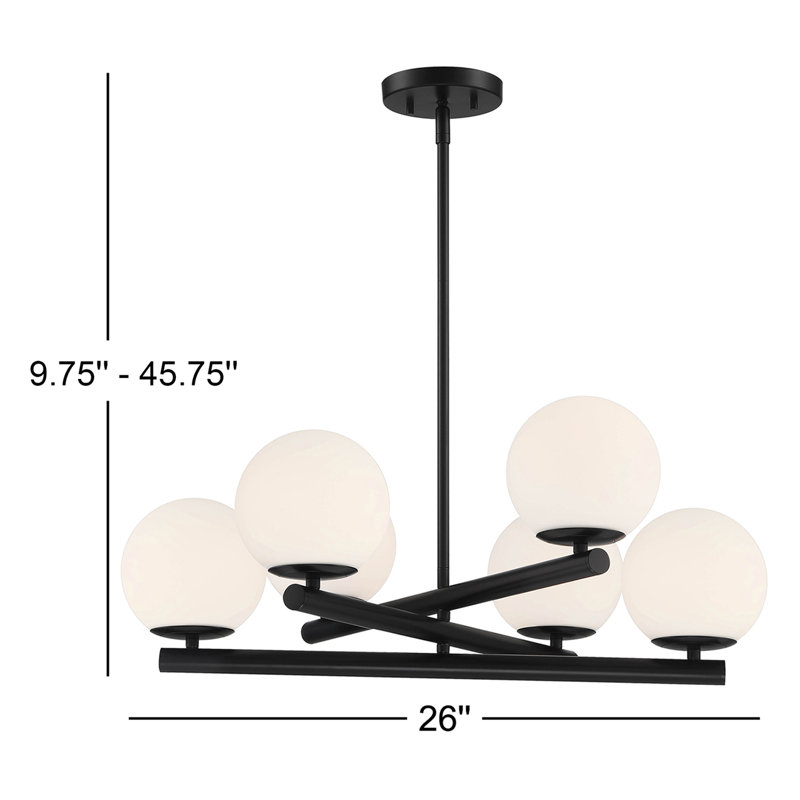 Avarey 6 - Light Dimmable Modern Linear Chandelier