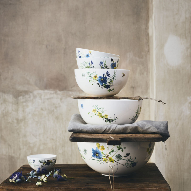 Brillance Fleurs Des Alpes Bone China Rice Bowl