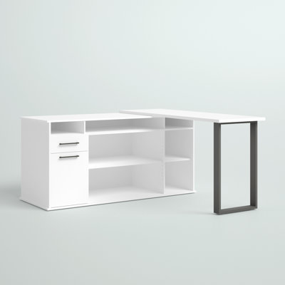 60W L-Shaped Computer Desk