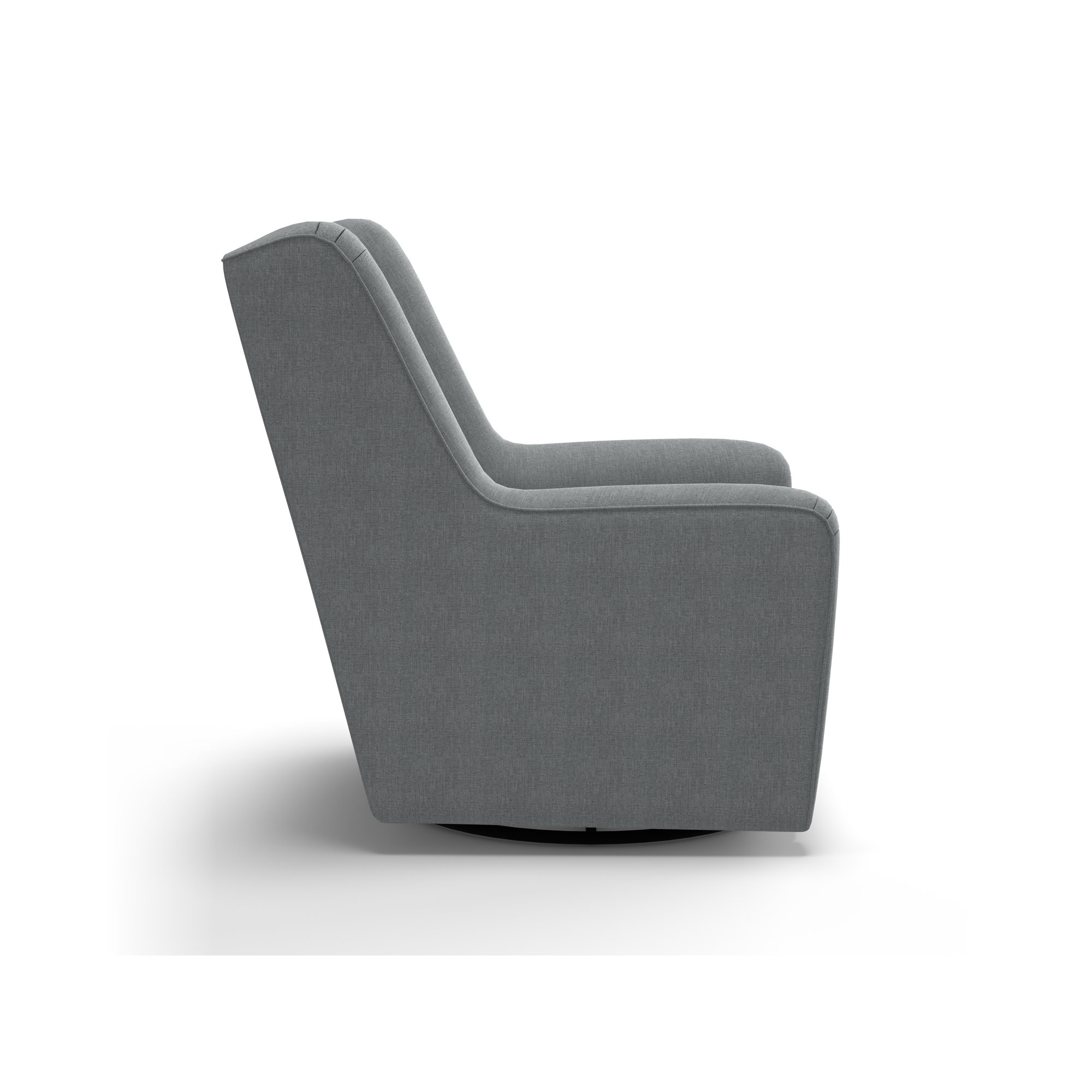 Upholstered Swivel Glider, Dove Grey Performance