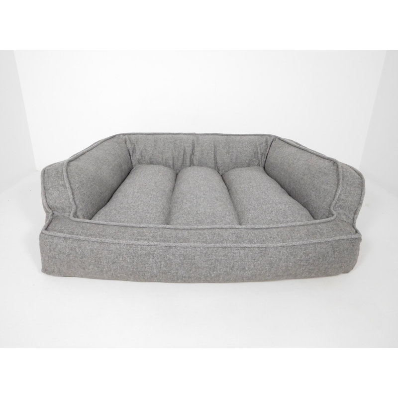 Medium Drizzle Gray Orthopedic Memory Foam Pet Sofa Bed