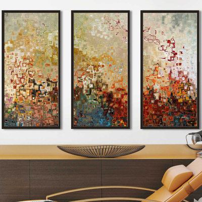 'Wherever You Go' by Mark Lawrence - 3 Piece Floater Frame Print Set on Canvas