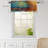 Vintage Grunge Yellow Beige Brown Blue Cyan 52" W Window Valance (Set Of 2)