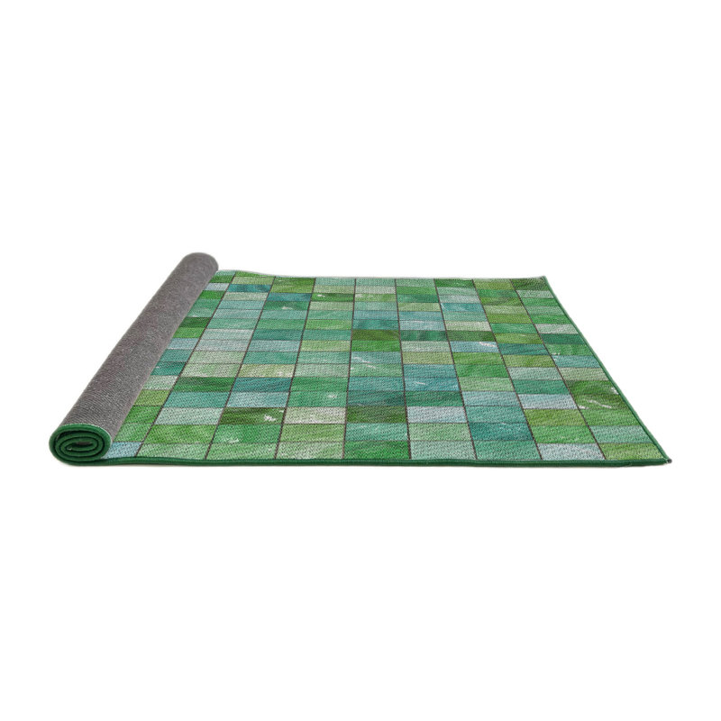 Tapis vert/bleu, Rond 4 pi