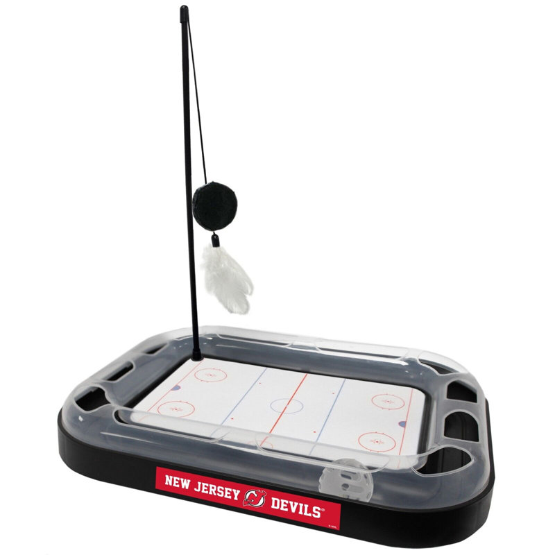 Tucker Murphy Pet™ NHL Hockey Field Cat Scratcher Toy with Catnip & Plush Feather Wand