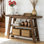 Console en bois massif 47,24 "à 3 niveaux