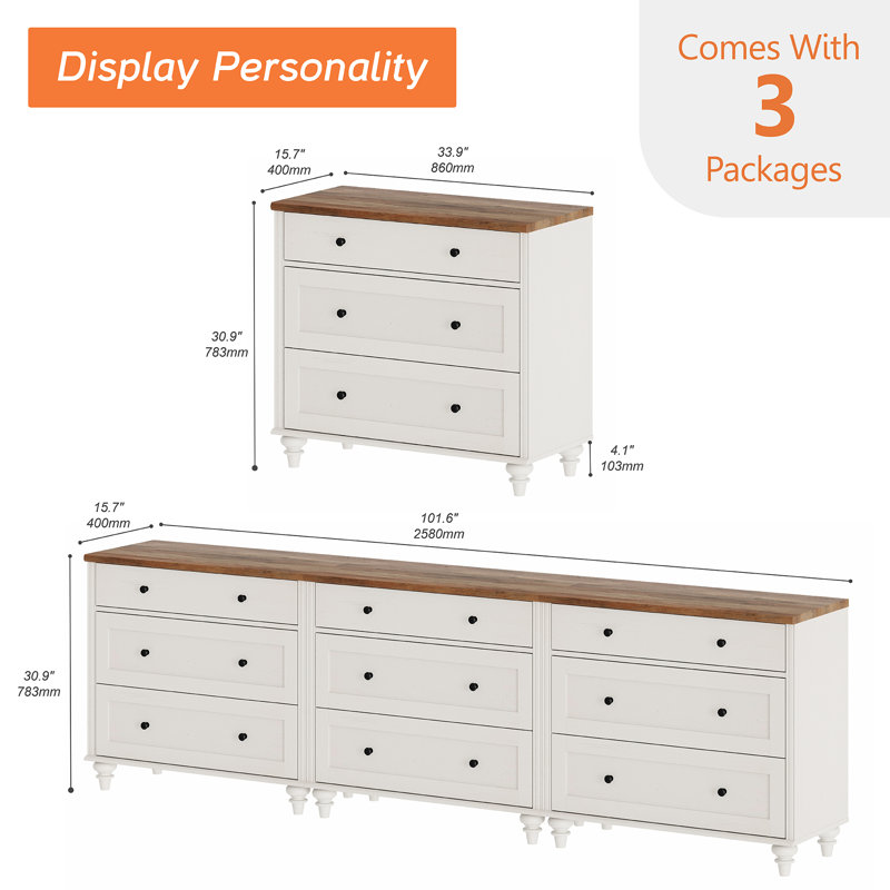 Commode 9 tiroirs Scarlett Channahon