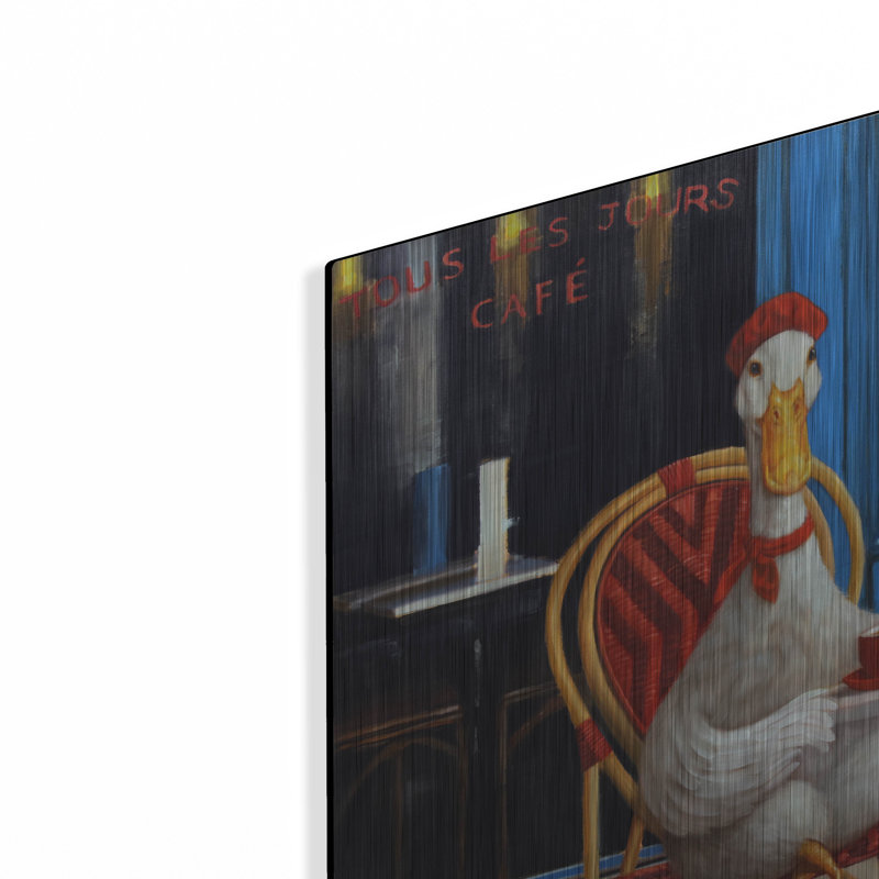  «French Press» par Lucia Heffernan, art mural en métal, 24 po x 24 po, H 24 po x l 24 po