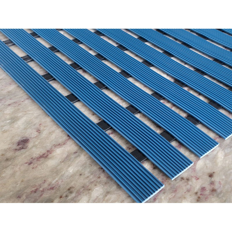 Tapis de sol en vinyle VinTread, Bleu, l 2 pi x L 4 pi