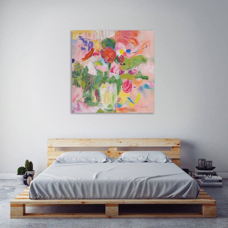 «Pink Impressionism», toile tendue par Farida Zaman, H 48 po x l 48 po x P 1,5 po