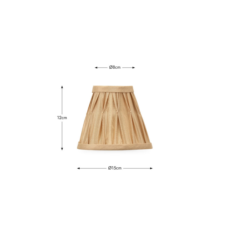 Ervin Empire Lamp Shade, 12"H x 15"W x 15"D, Gold