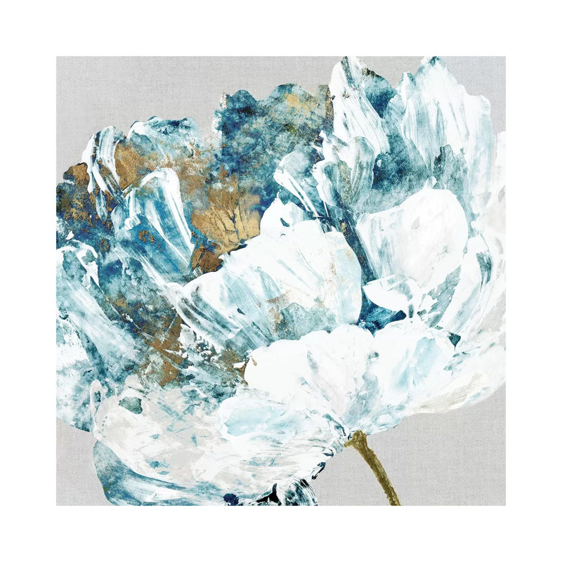 Rhinestone Flower II by Eva Watts - Painting on Canvas, Wrapped Canvas, 45.72cm H x 45.72cm W x 1.91cm D