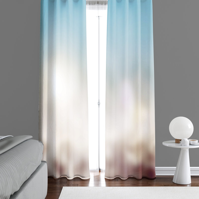 Semi Sheer Curtain Panel Pair, 20" W x 52" L