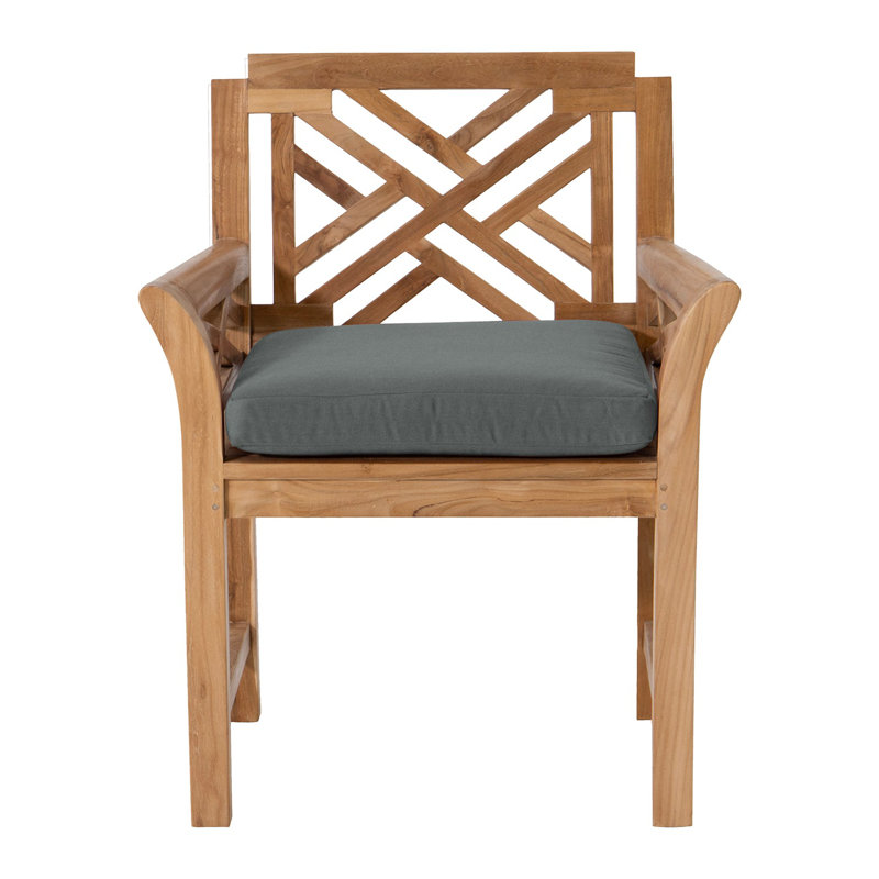 Monterey Outdoor 5 - Piece Teak Dining Set with Cushions, Charcoal