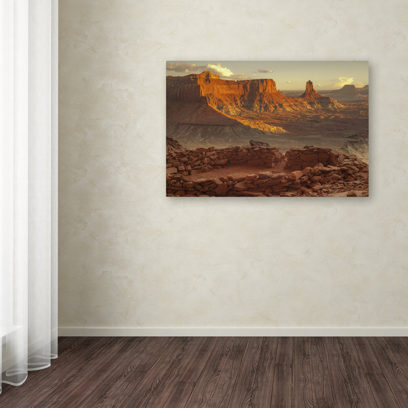 Golden Canyon Sunset Scenic Landscape Canvas Art