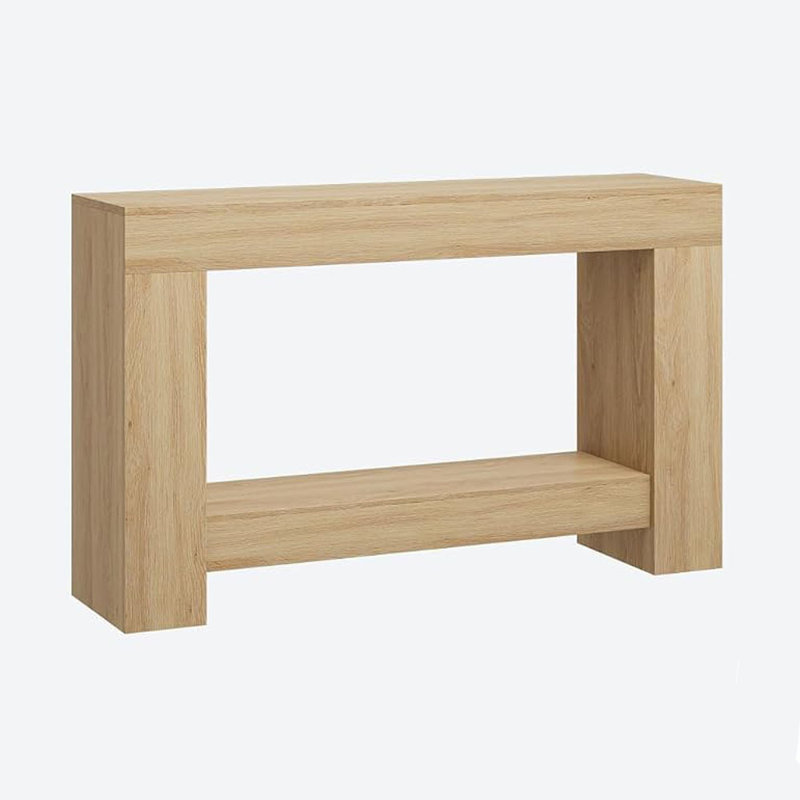 Grand canapé à 2 niveaux avec rangement DIDADI, console de style campagnard pour le salon, longue console pour l'entrée, table d'entrée pour l'entrée, couloir, bois naturel, 47 po