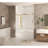 Frameless Shower Door 56-60 "W X 60" H, 1/4 "(6 Mm) Clear Tempered Glass, Explosion Proof Film, Stainless Steel Handle-123117953