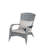 Patio Chair With Grey Cushions, Spacious And Comfortable Outdoor Seating Cushioned Chair, Wide For Added Comfort-801001847