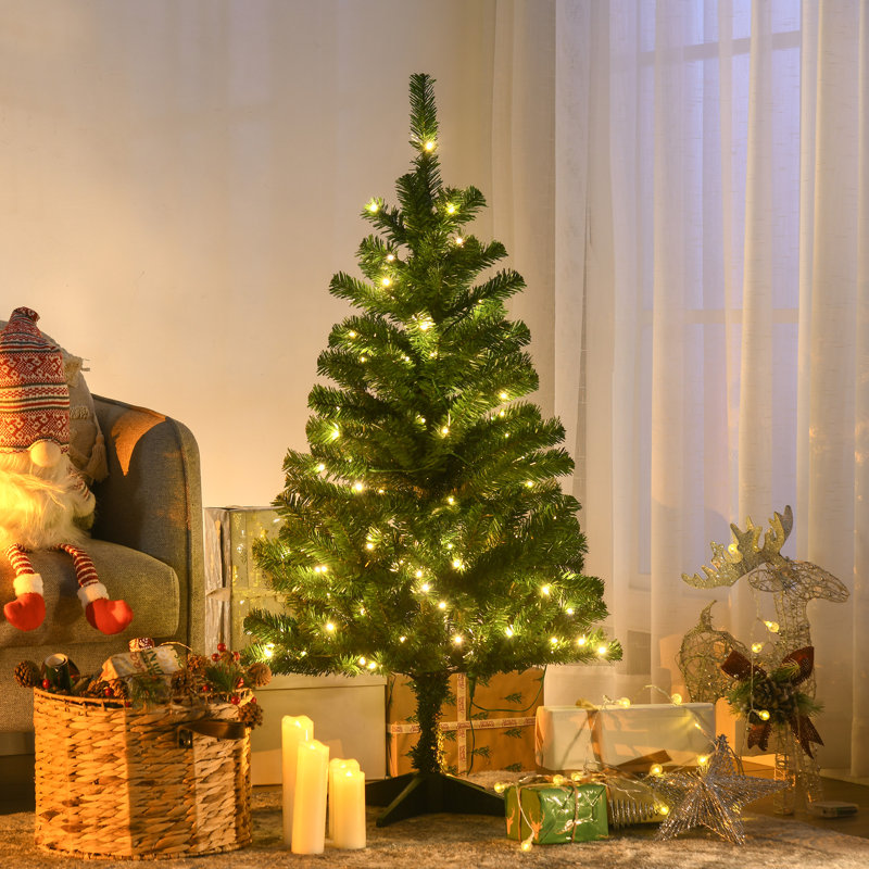 Arbre de Noël artificiel ouvert 4/5 / 6FT avec lumières DEL, 4'
