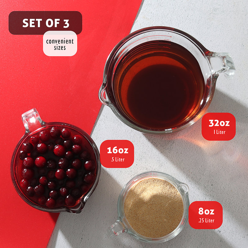 Eatex Borosilicate Glass Measuring Cup Set