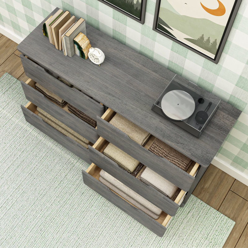 Commode 6 tiroirs Modern Farmhouse, Bois flottant