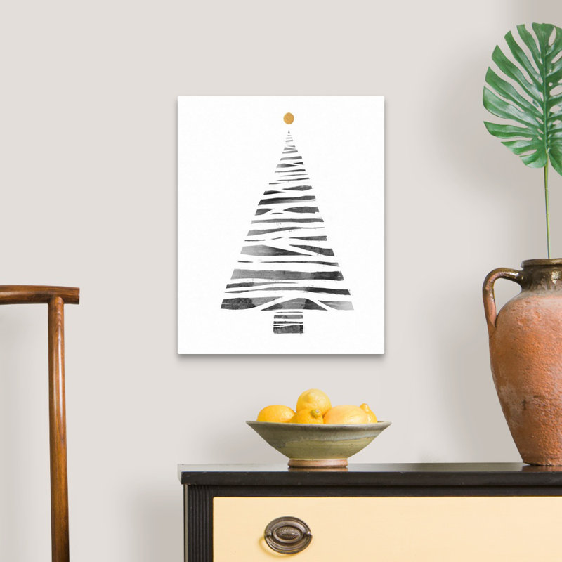 Arbre de Noël I - reproduction d'art sur toile, H 20 po x l 16 po x P 1,25 po, Toile tendue