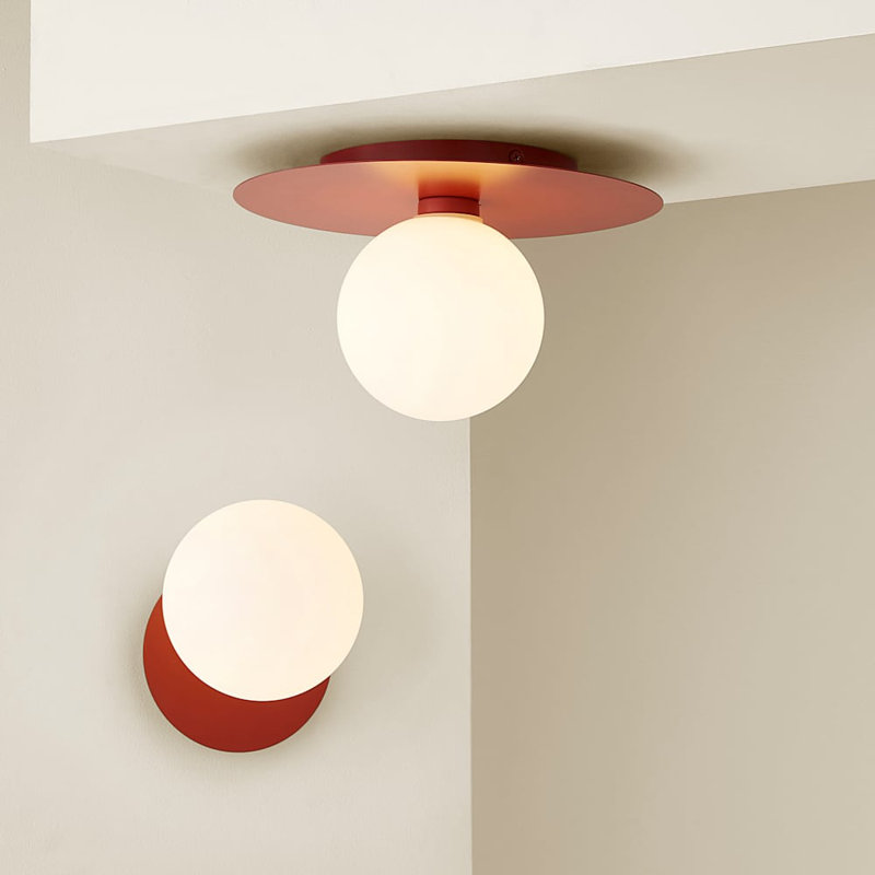 Demetro Flush Mounted Sconce, No, Rust