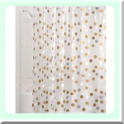 EcoShield Metallic PEVA Shower Curtain