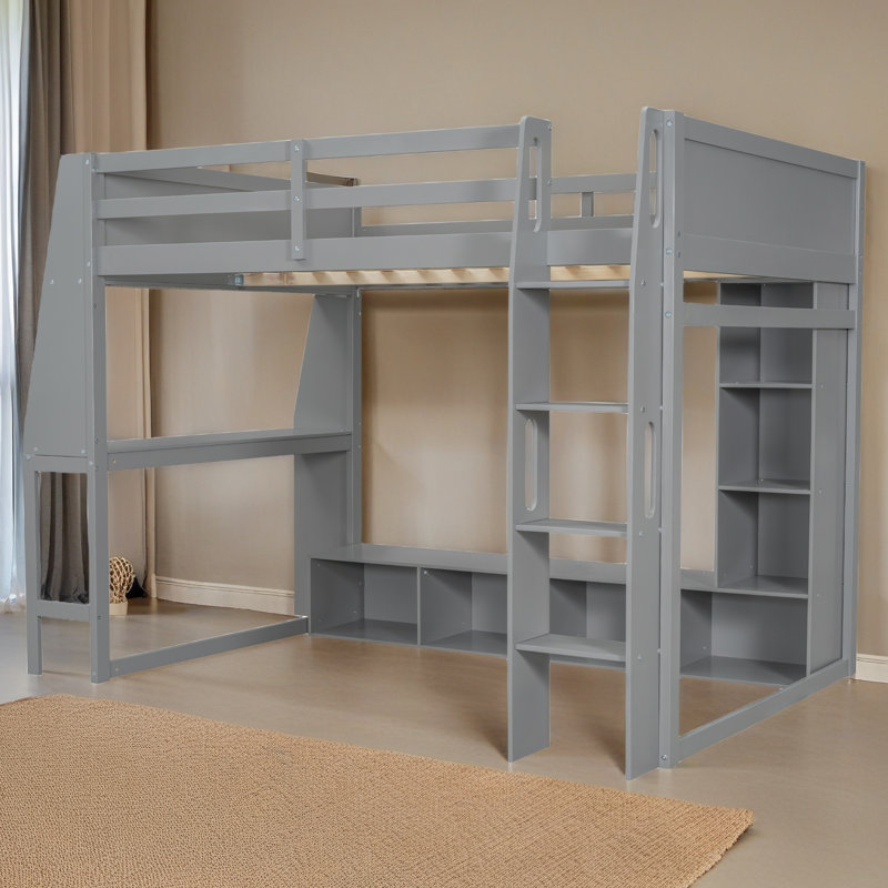 Lit mezzanine Wood Gaming, Double