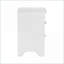 Table de chevet blanche transitionnelle à 2 tiroirs - Rangement en bois sans assemblage