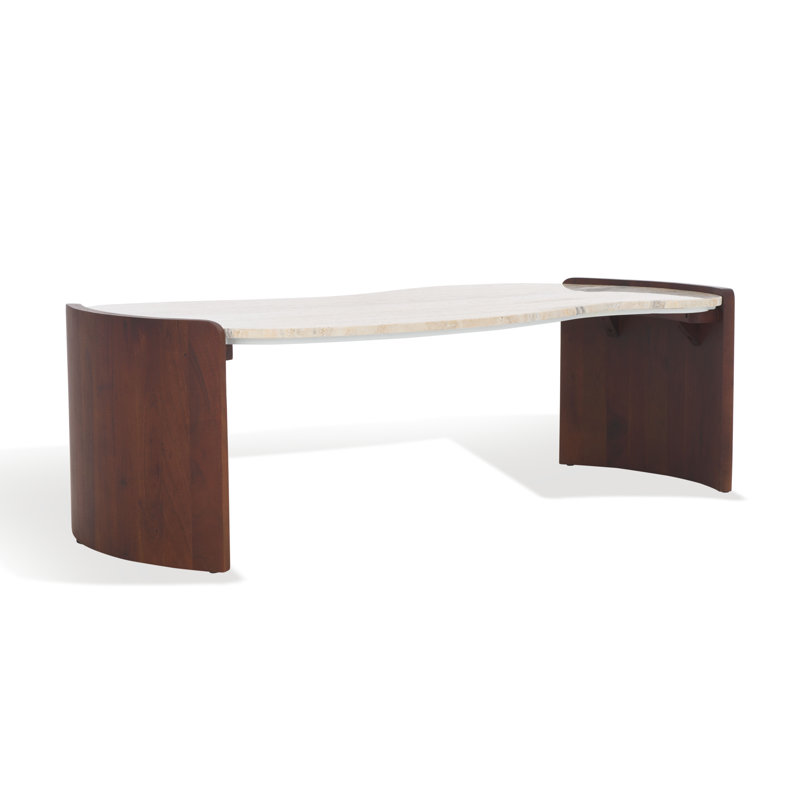 Sheyenne Travertine Top Coffee Table
