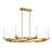 Del Mar 8-Light LED Chandelier in Warm Brass by Breegan Jane