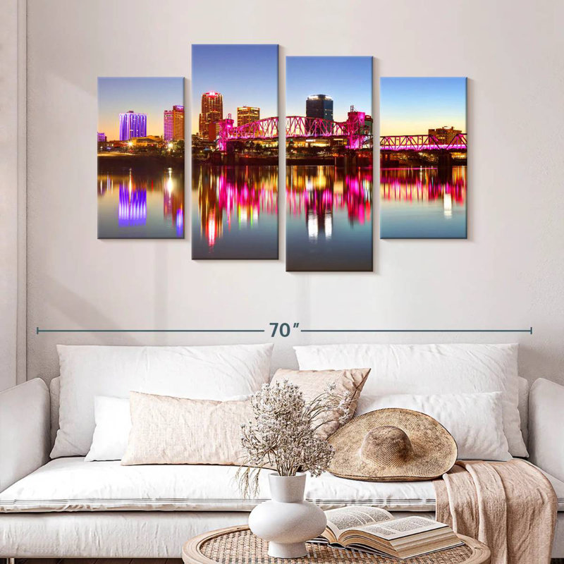 Little Rock Skyline, H 32 po x l 52 po