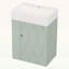 Bathroom Vanity With Ceramic Sink,Gold Handle,And Side Shelves For Small Spaces-1861651611