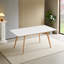 Extendable Beech Solid Wood Base Dining Table