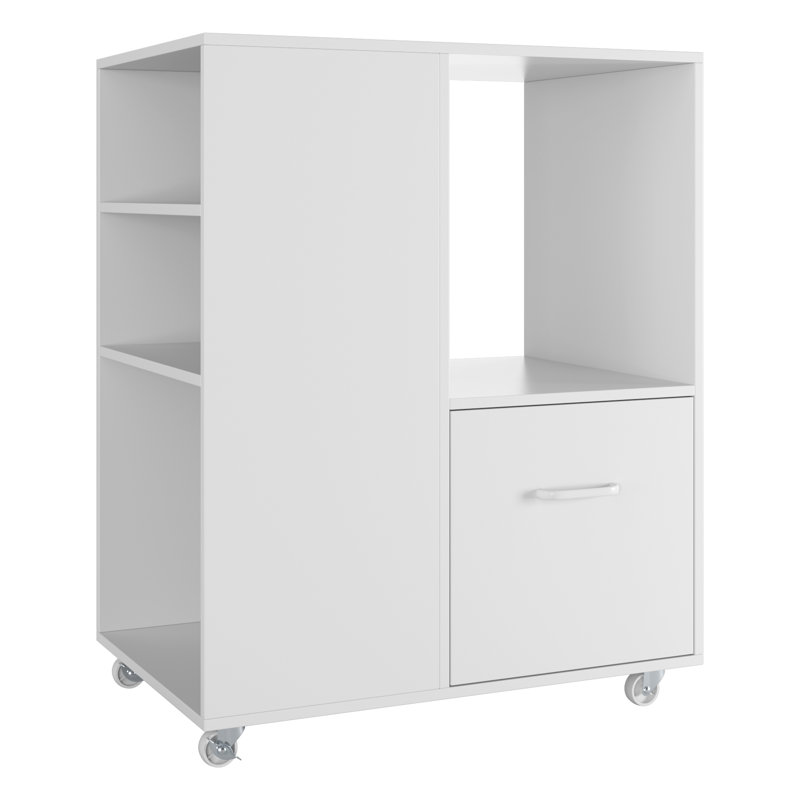 60cm Wide 1 -Drawer Mobile File Cabinet, White 