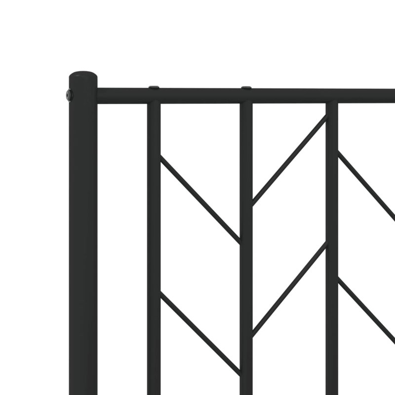 Metal Bed, Black, Single (3')
