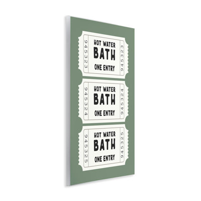 Hot Water Bath Ticket Wall Plaque, design by Lettered and Lined