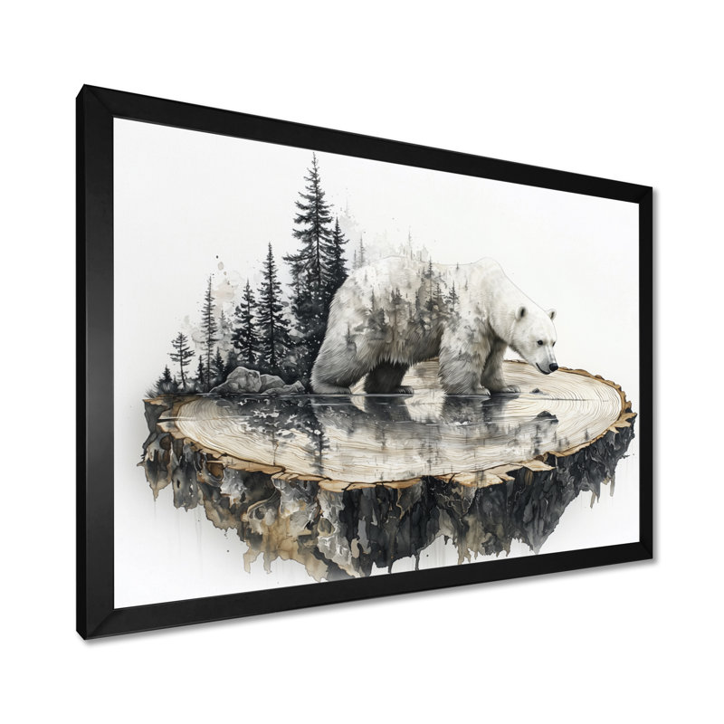 Gilbahar - animaux, art mural, H 12 po x l 20 po, Cadre simple noir