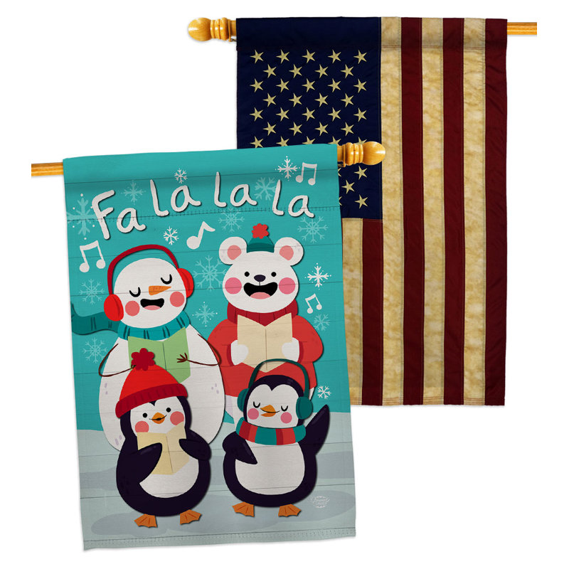 Drapeau de maison 40 po x 28 po Fa La Fun