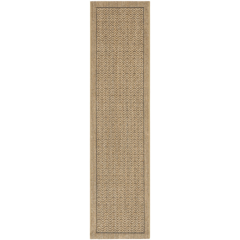Grampian Beach Jacquard Weave Sisal With Latex Geometric Rug, Runner 2' x 8'