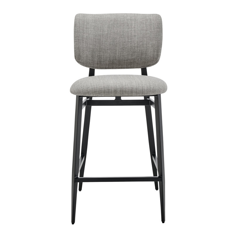 Tabouret de comptoir rembourré Inola, Gris