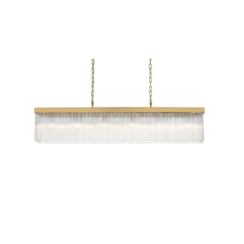 Lu 49 inch Chandelier, Satin Gold