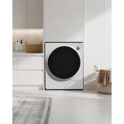 2.6 Cu.Ft. Compact Portable Dryer, Stainless Steel Tub, 4 Modes Front Load Electric Dryer White