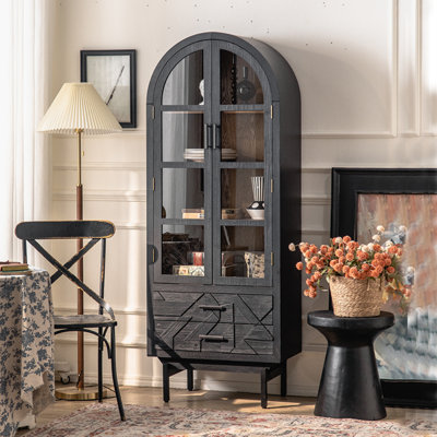 Simple and Creative Black Display Cabinet