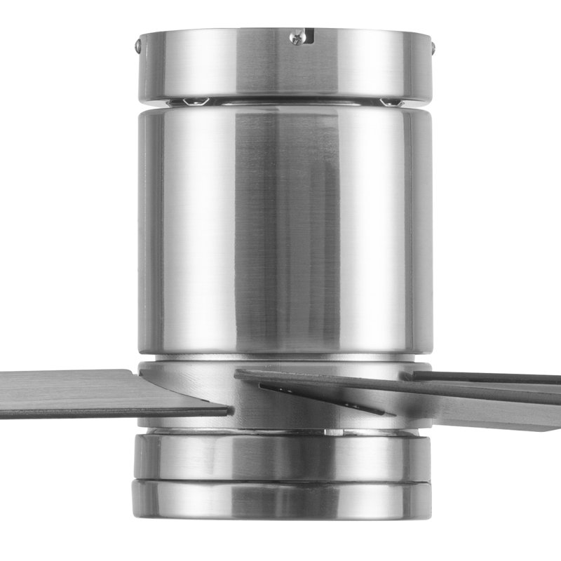 Graceshire 52" Brushed Nickel LED Ceiling Fan with Remote and Reversible Gray Oak Blades