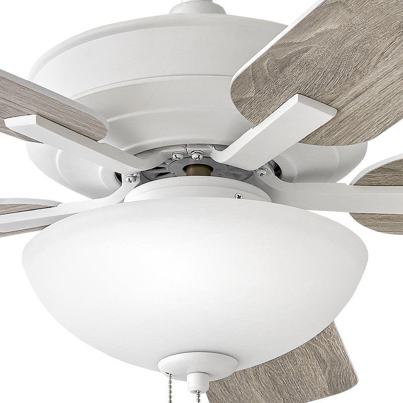 Metro Illuminated 52-in Ceiling Fan - Bulbs Included, Chalk White with Chalk White Blades